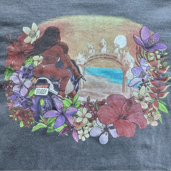 Stüssy Hellshire Beach Half-Moon Bay T-Shirt 🌺 - Picture 2 of 8